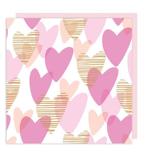 Thinking of You blank card hearts